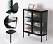 glass sideboard table
